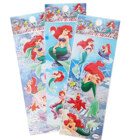 Stickers en plancha surtidas Sirenita 1u